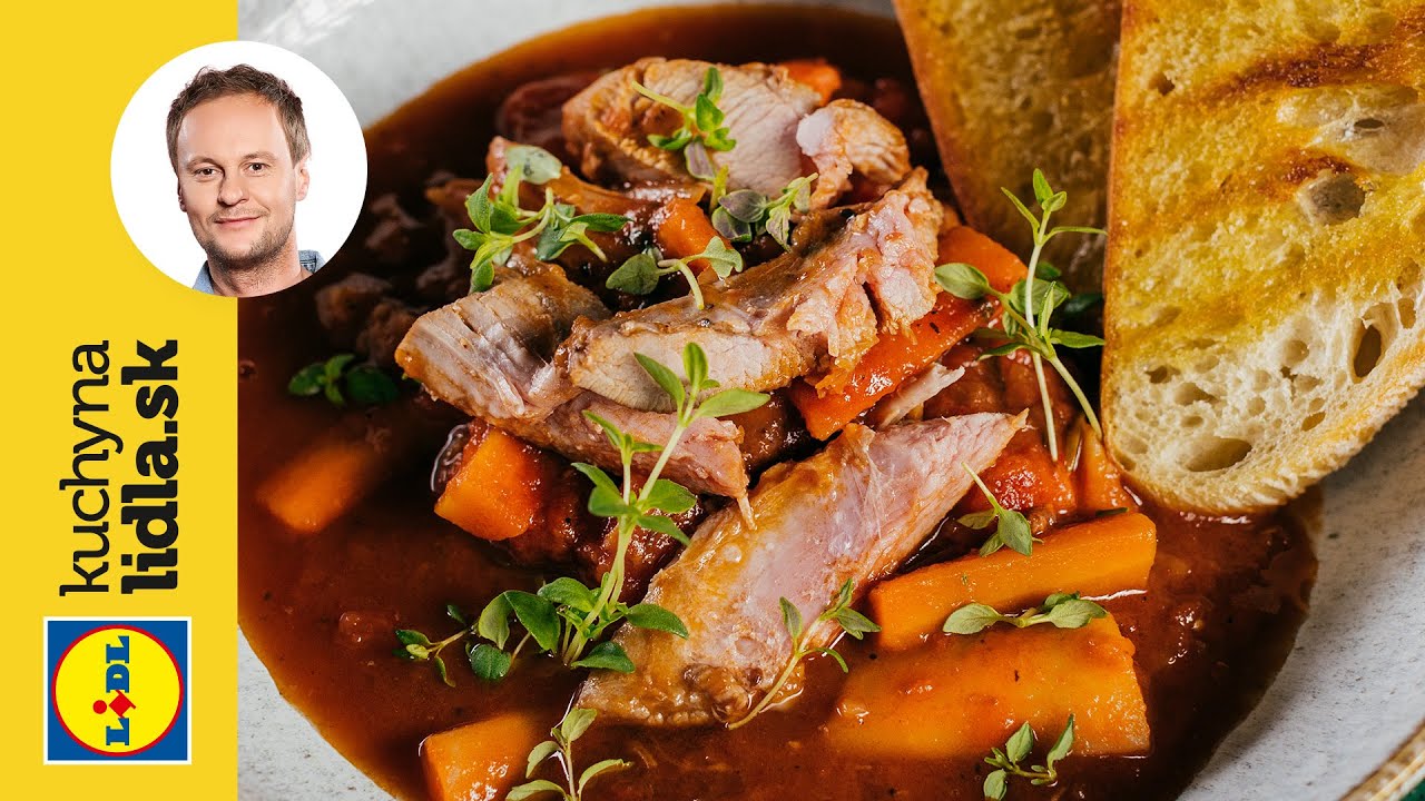 Pomaly dusené morčacie stehno so zeleninou a červeným vínom 🍗 | Marcel Ihnačák | Kuchyňa Lidla