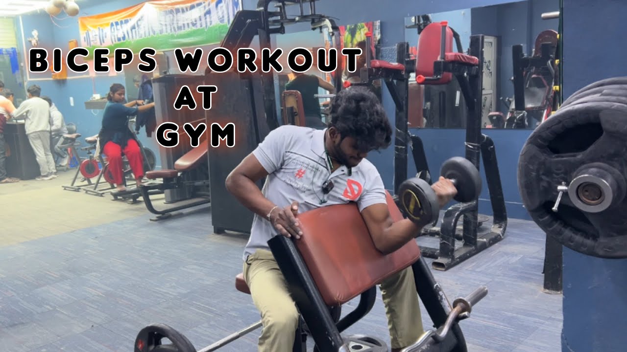 biceps workout at gym