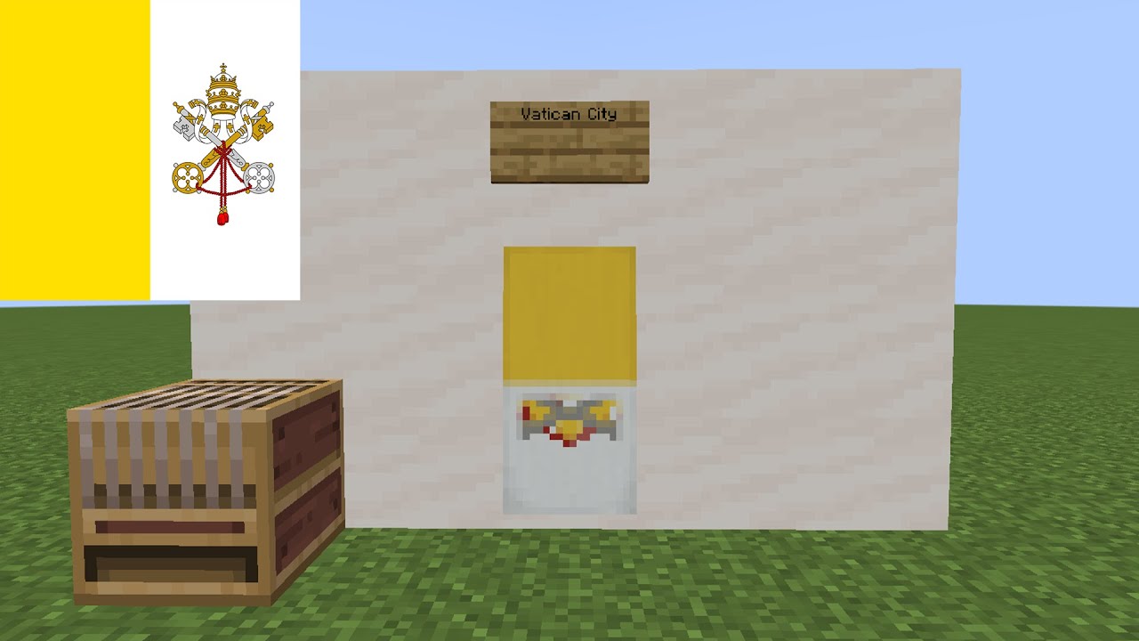 How to Make Vatican City's Flag in Minecraft