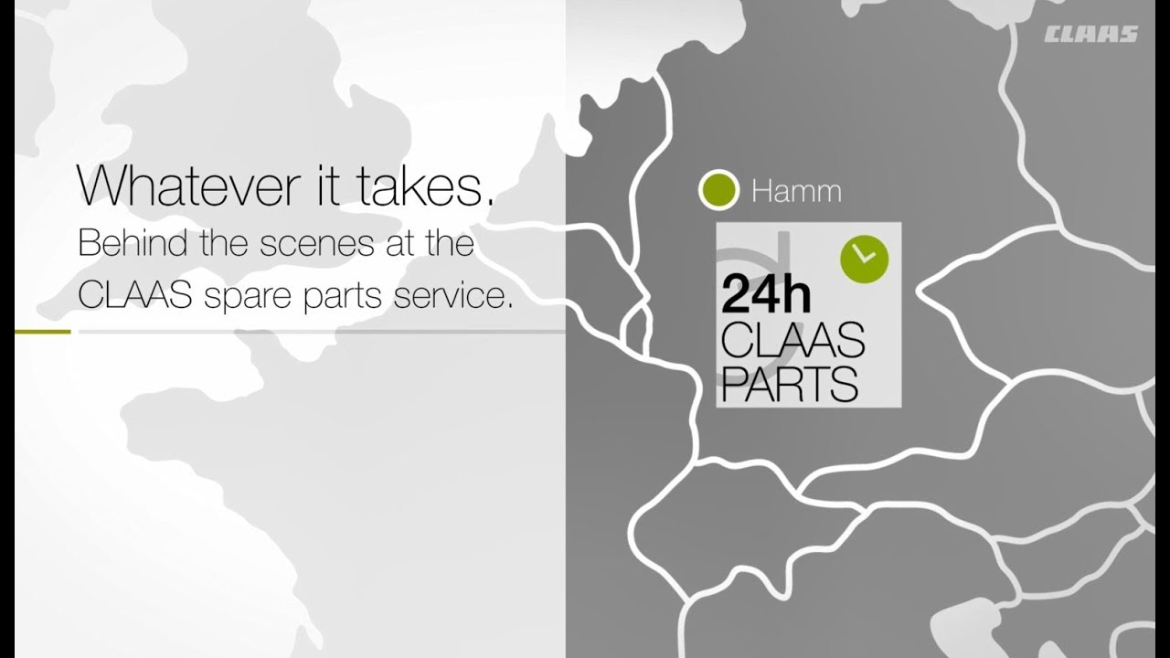 Whatever it takes. Behind the scenes at the CLAAS spare parts service. 24 h CLAAS.