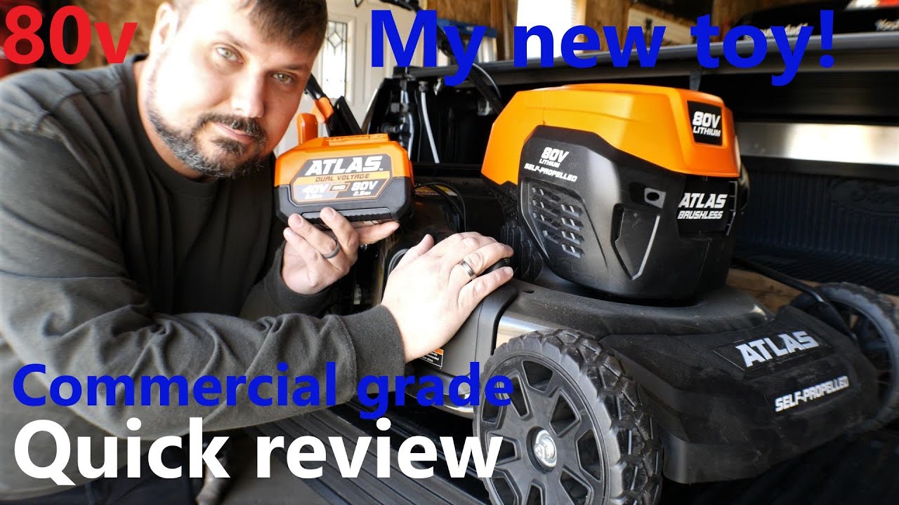 Atlas 80V lawn mower from Harbor Freight quick review
