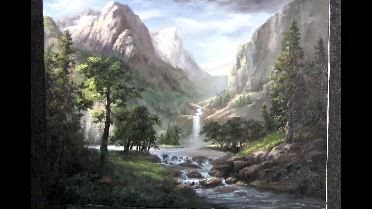 Painting | Sunlit Mountain Pass | Paint with Kevin Hill
