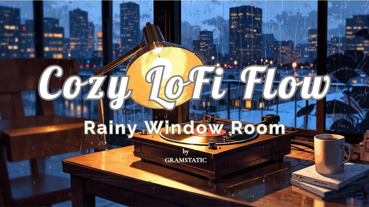 Cozy Lofi Flow – Rainy Window Room (1 Hour Lofi Hip Hop & Chillhop for Study or relaxed Evenings)