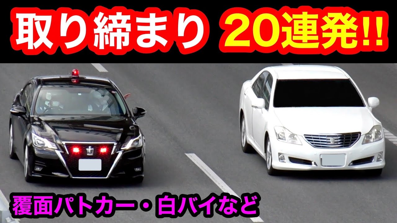 【スカッと20連発‼️】覆面パトカー・白バイの取り締まり‼️　[警察 取り締まり サイレン]