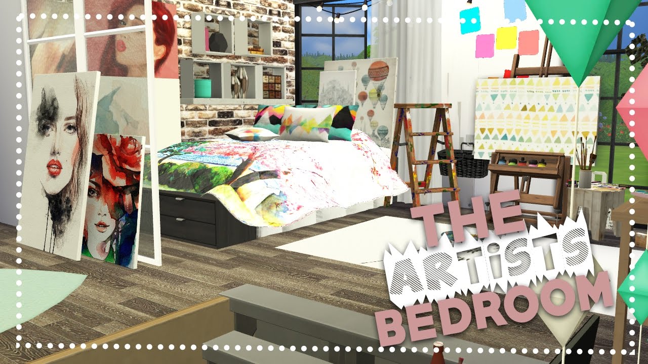 Sims 4 || SPEED BUILD: High School Cliques - The Artists Bedroom