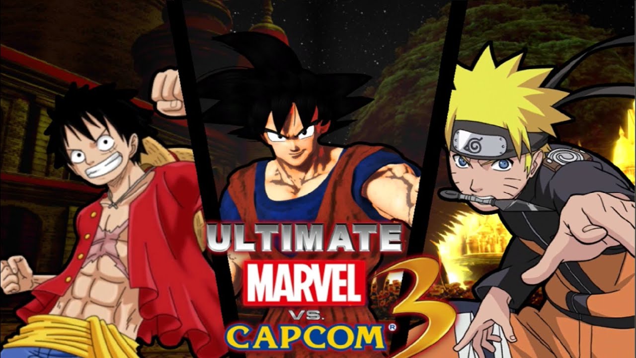 Goku Luffy y Naruto - Ultimate Marvel vs Capcom 3 (MOD)
