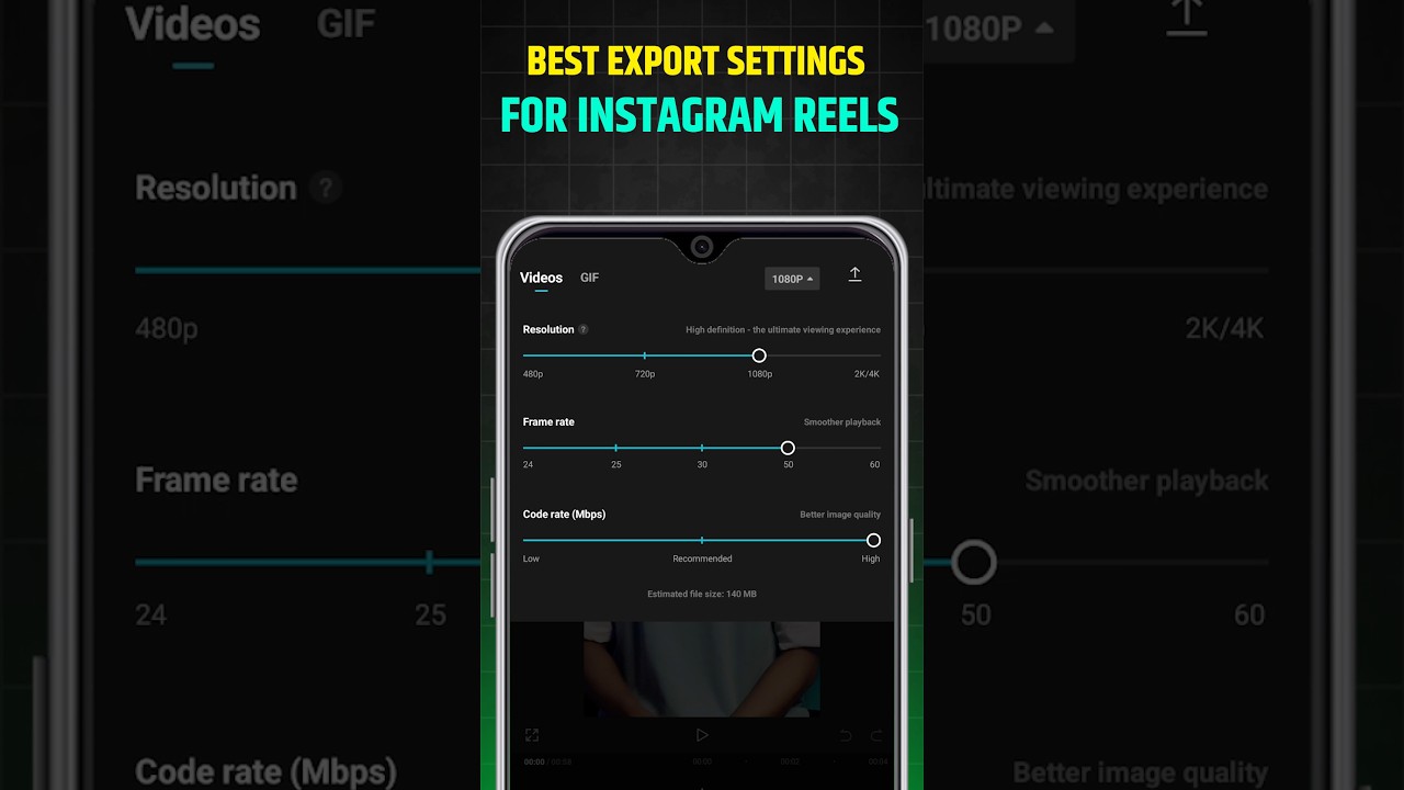 best reel export settings | Best Export settings for Instagram Reels | Best Export setting for Reels