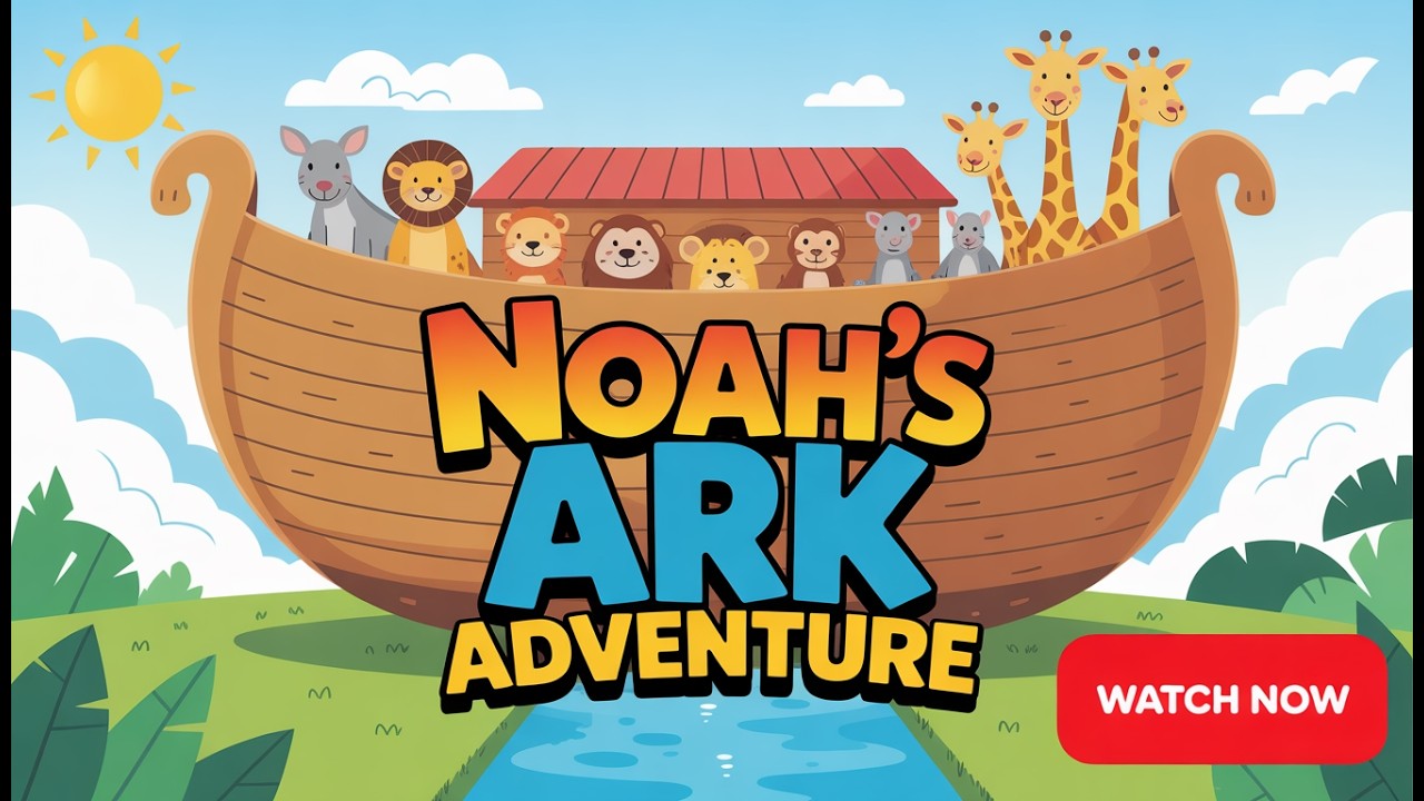 🌈 NOAH’S ARK 🐘🌧️ The BIG Boat & 2 of Every Animal! | Bible Story for Kids