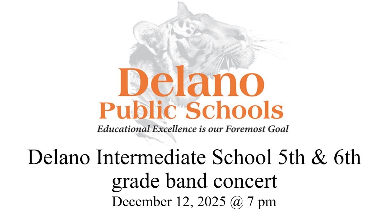 Delano Intermediate School grade 5 & 6 band concert