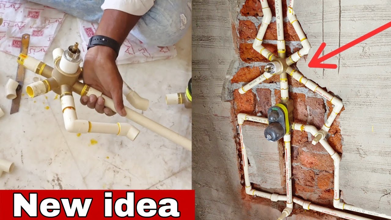 plumbing work for 5 way diverter installation