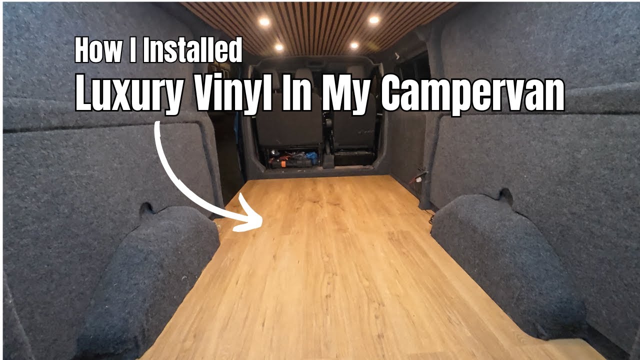 Fitting LVT Luxury Vinyl Click In My Campervan! | Campervan Conversion Episode.7