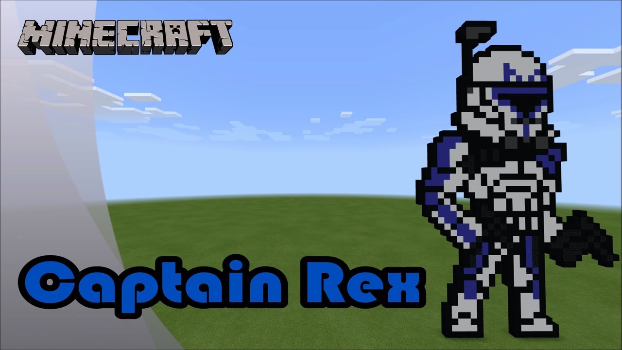 Minecraft: Pixel Art Tutorial and Showcase: Captain Rex (Star Wars: The Clone Wars and Rebels)