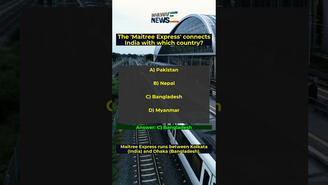 RRB Quiz: The 'Maitree Express' connects India with which co... 