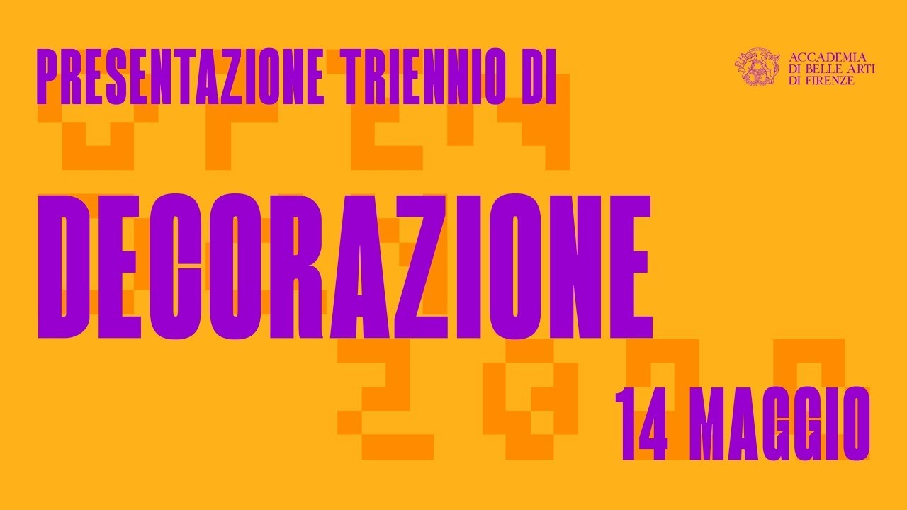 Open Day 2020 | Presentazione del corso di Decorazione