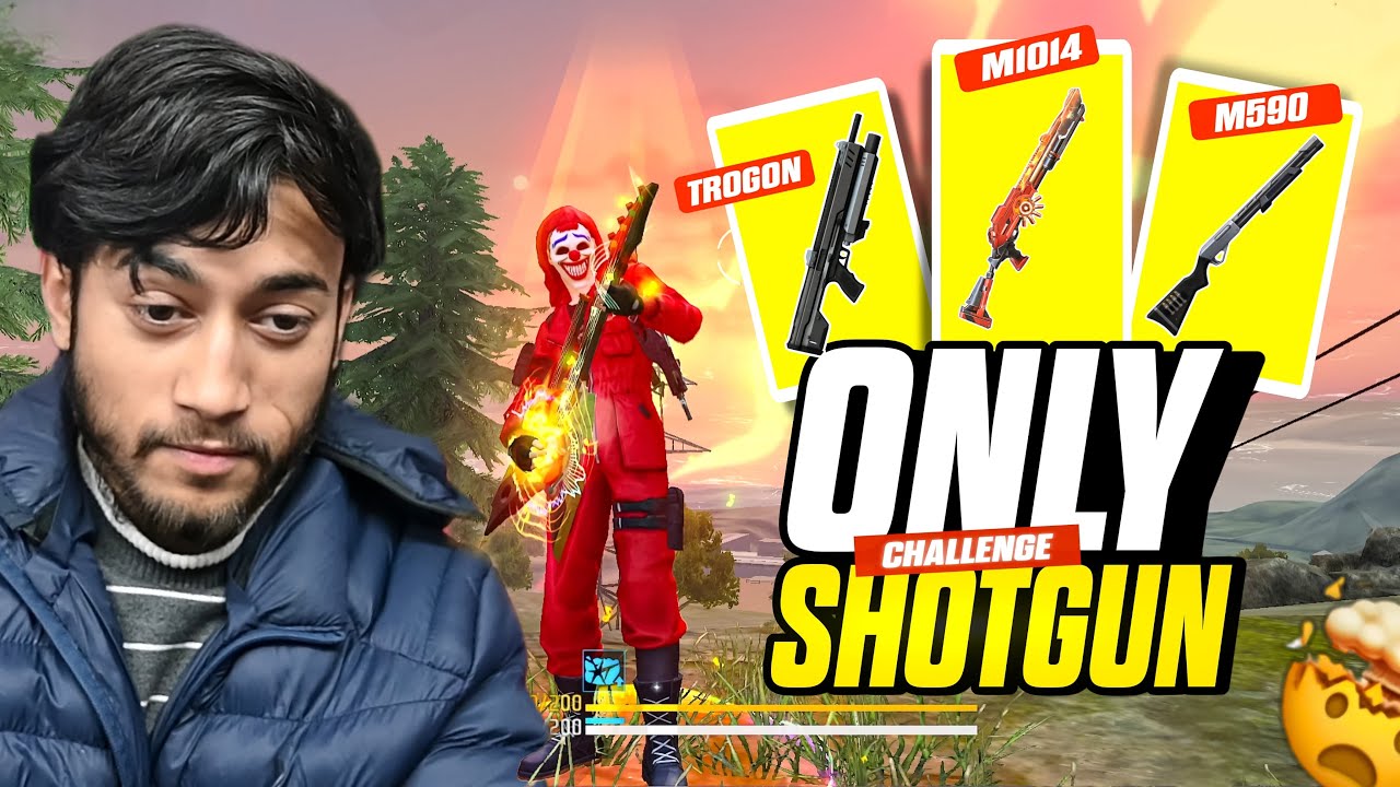 Free Fire But Shotguns Only😱 in Solo Vs Squad Unstoppable Gameplay 🔥