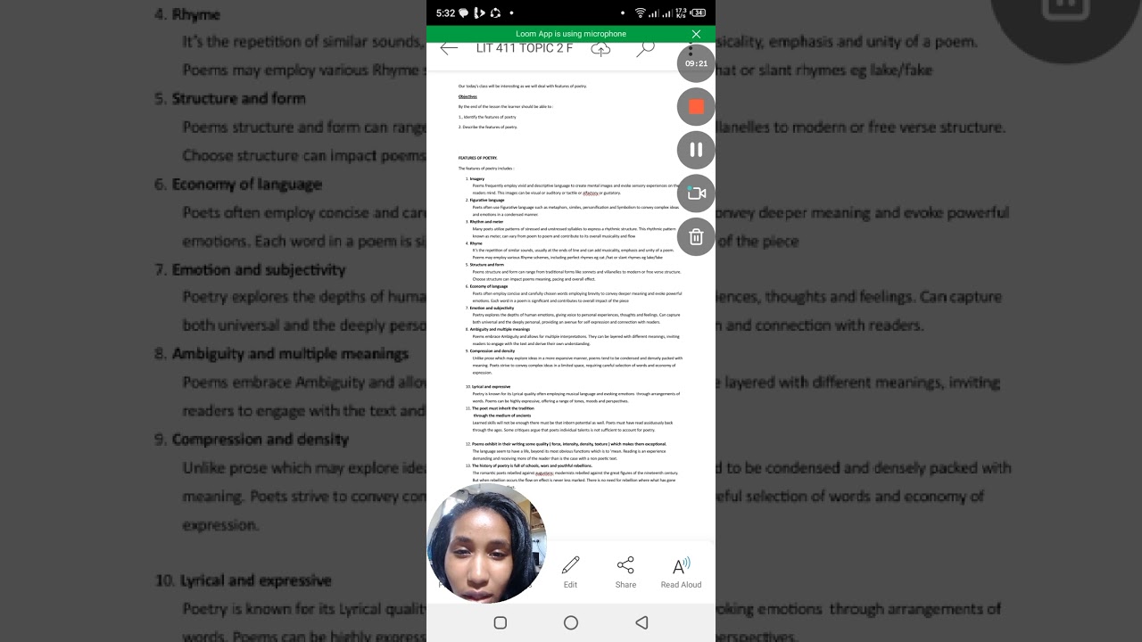 LIT411: MODERN AFRICAN POETRY, TOPIC ONE TO FOUR