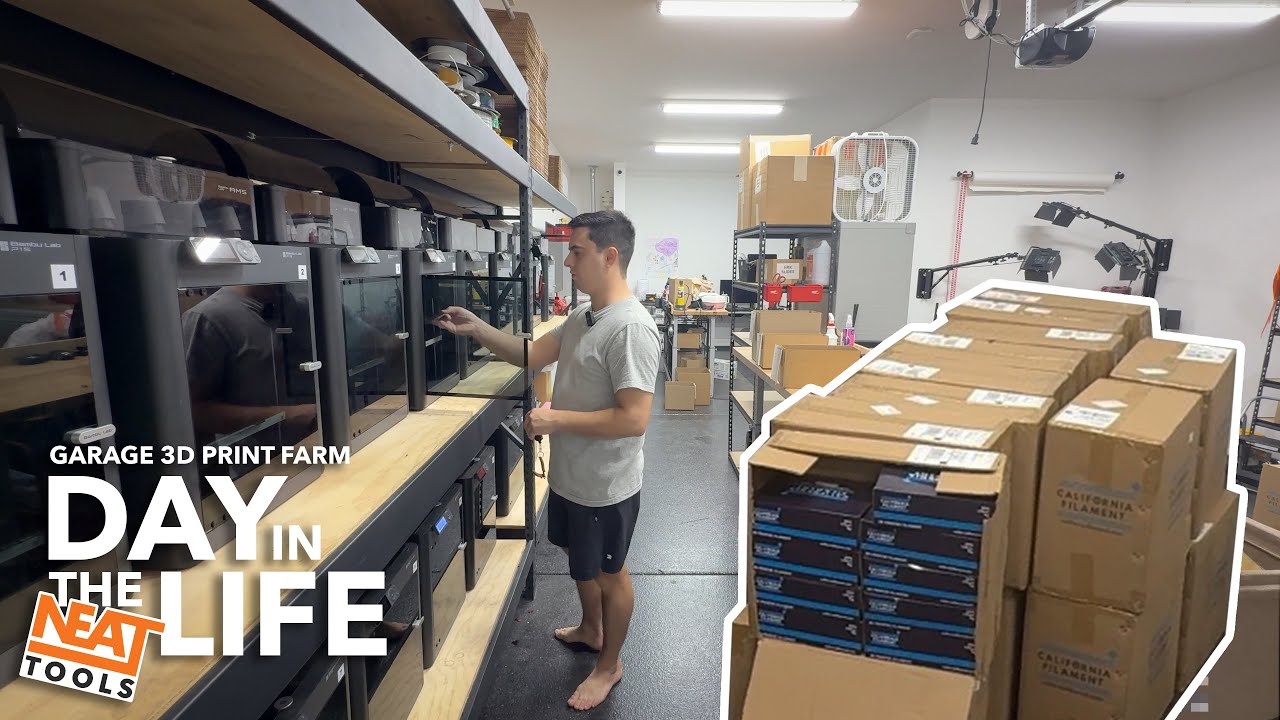 A Day Running My Home Garage 3D Print Farm Business (Neat Tools)