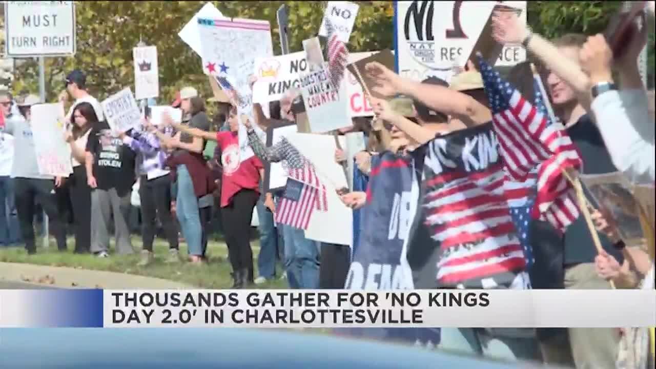&lsquo;No Kings Day 2.0&prime; rally brings out thousands in Charlottesville