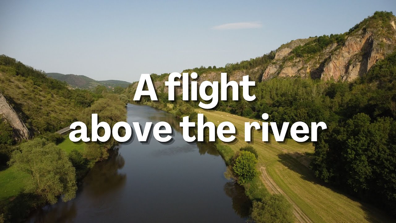 A flight above the river Berounka