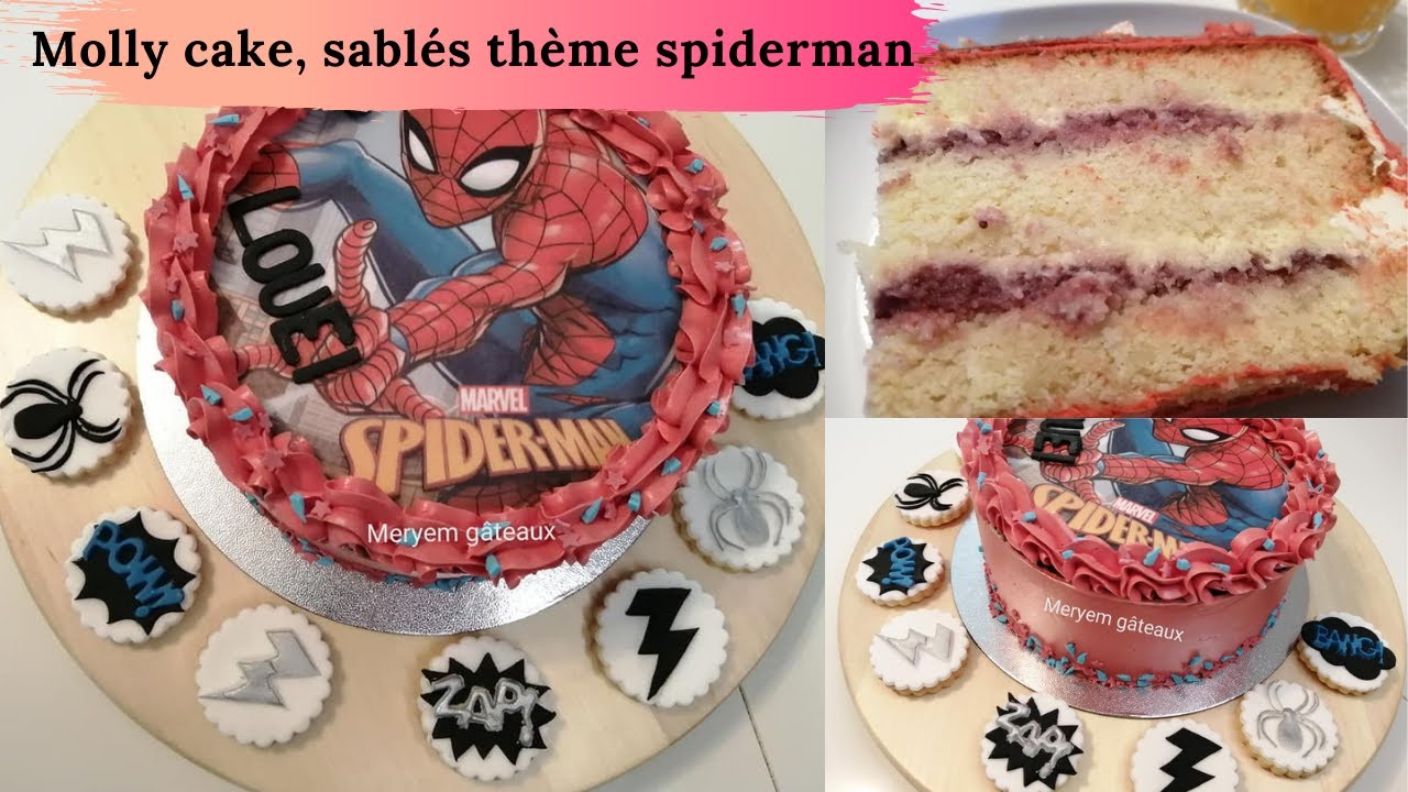 Molly cake super moelleux, thème Spiderman avec des outils qui simplifient la décoration