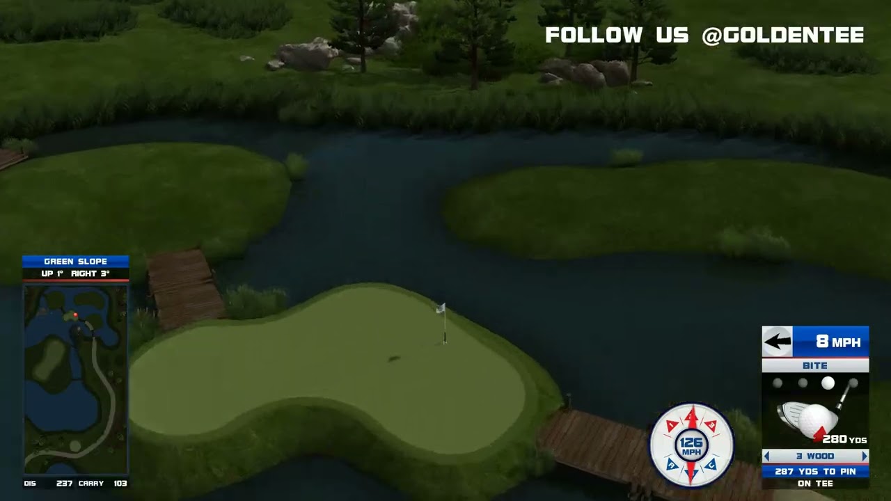 Golden Tee Great Shot on Alaska Lakes!
