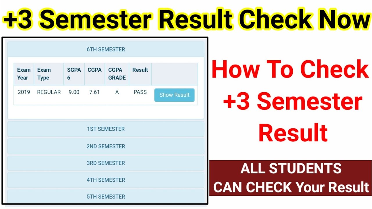 +3 All Semester Results Available: How to Check Your +3 Semester Results Now