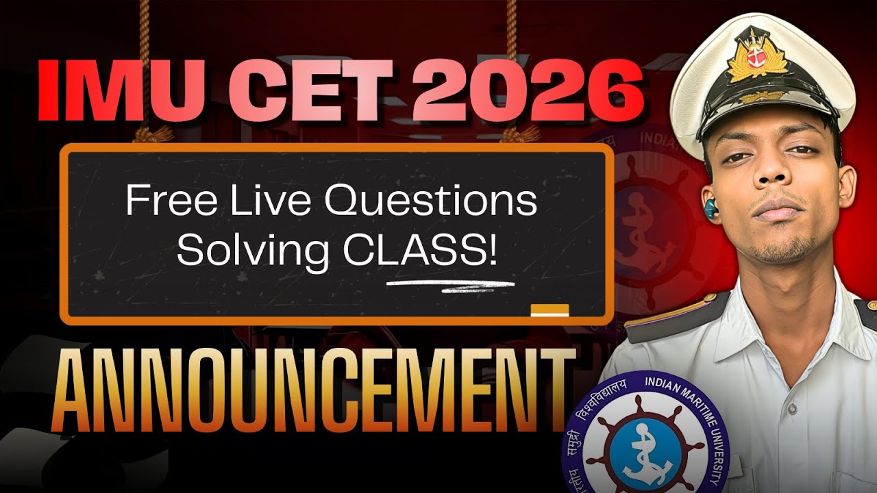 IMU CET 2026 | Free Live Questions Solving Class| Announcement #imucet