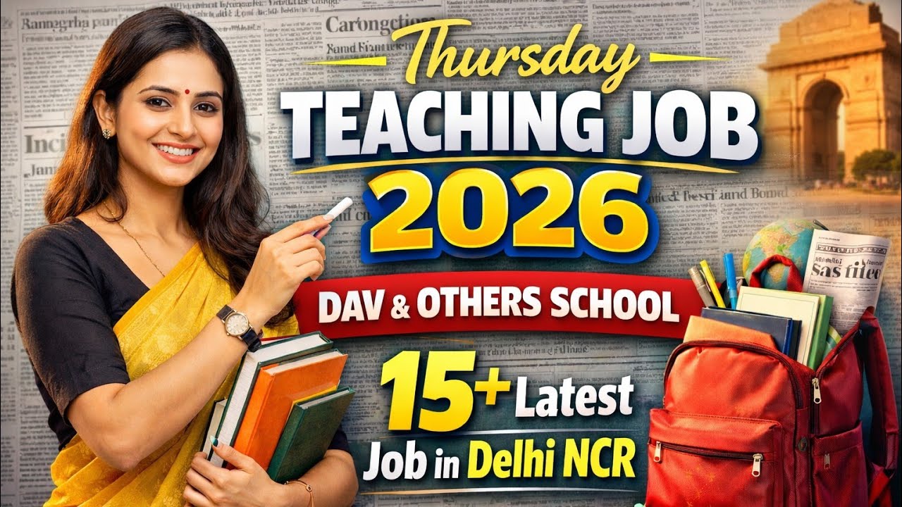 📢 15+ Teaching Jobs in Delhi NCR | Freshers Can Apply | 2026 Update📚