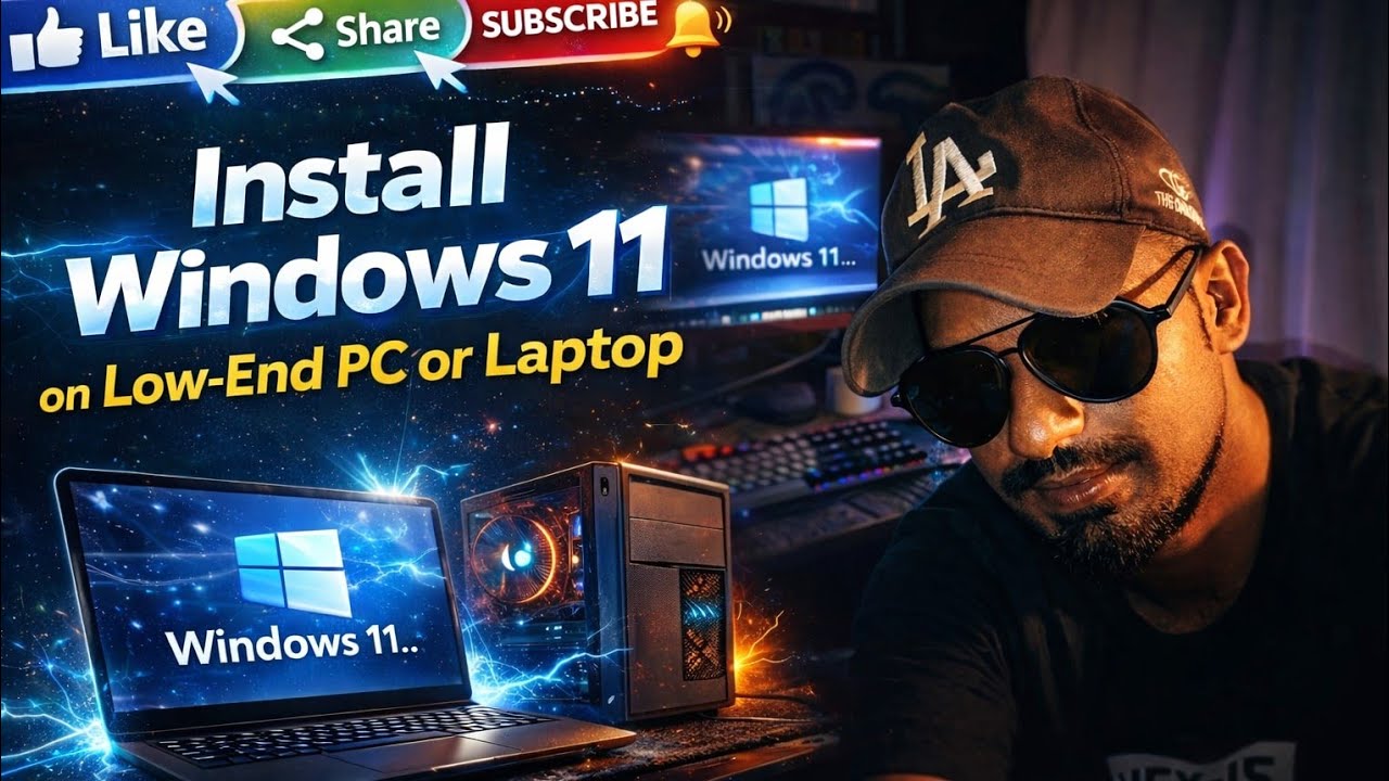 How to instrall windows 11 Low End | disktop pc or Laptop follw this step ..