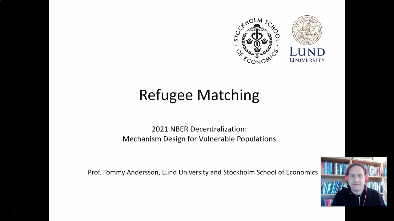 Module C: Mechanism Design to Help Refugees | Opening Remarks by Tommy Andersson