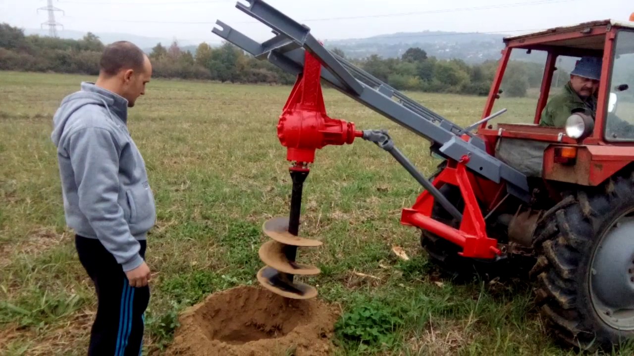 Bušenje rupa za voće 2 - Univerzalna priključna mašina UM-100