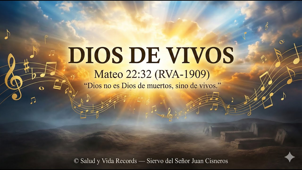 🎵 CÁNTICODIOS DE VIVOS — Mateo 22:32 (RVA)“Dios no es Dios de muertos, sino de vivos ”