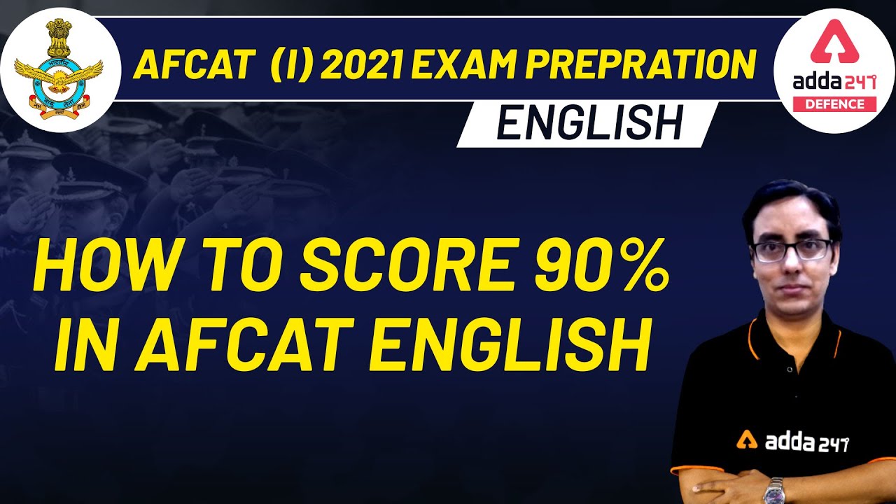 AFCAT(I) 2021 Exam Preparation | English |How to Score 90%in AFCAT