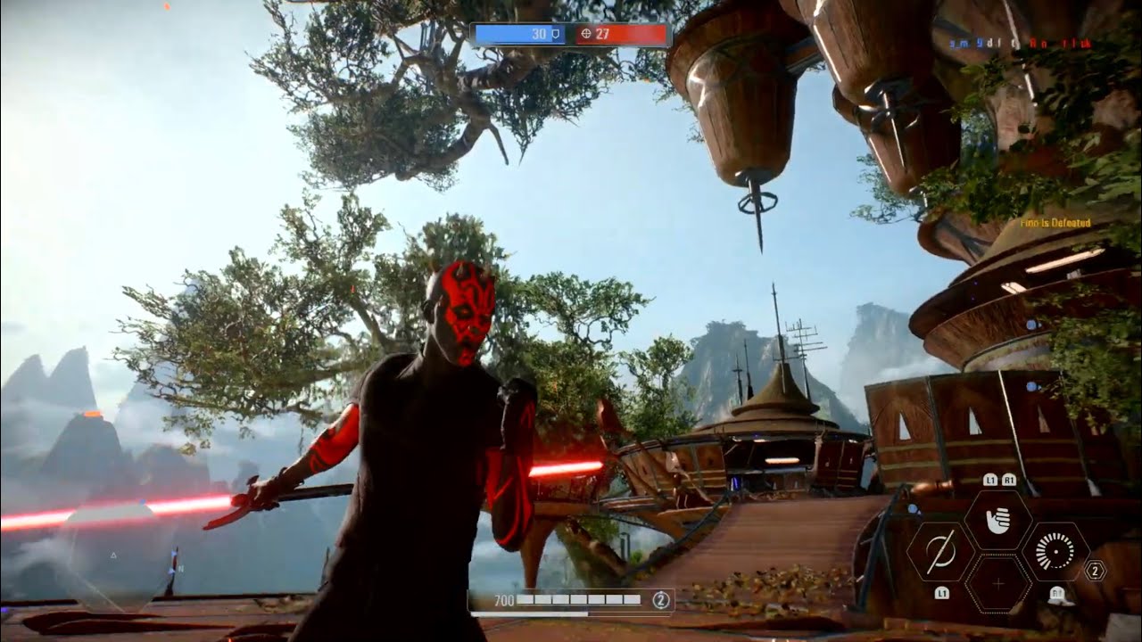 Battlefront 2 Heroes vs Villains - Don’t jump! Darth Maul throws only