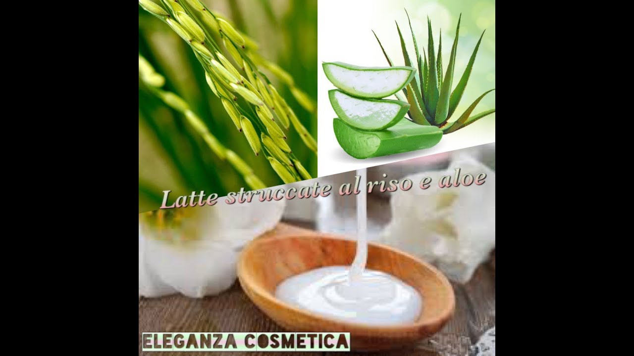 Latte struccante al riso e gel d'aloe