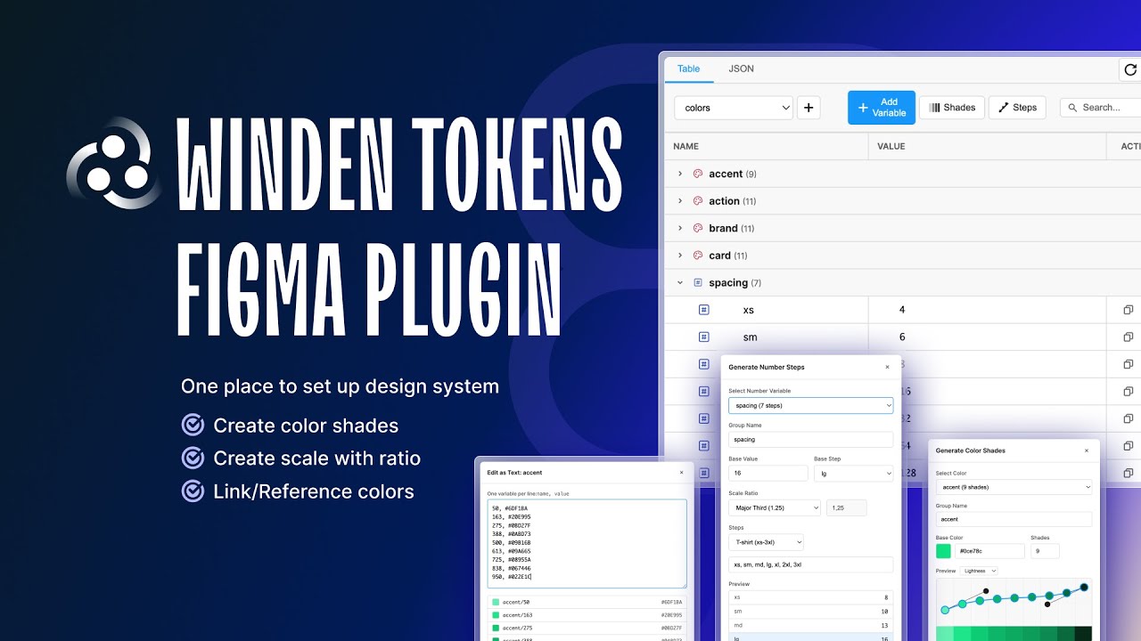 Winden Tokens - Figma plugin for design system