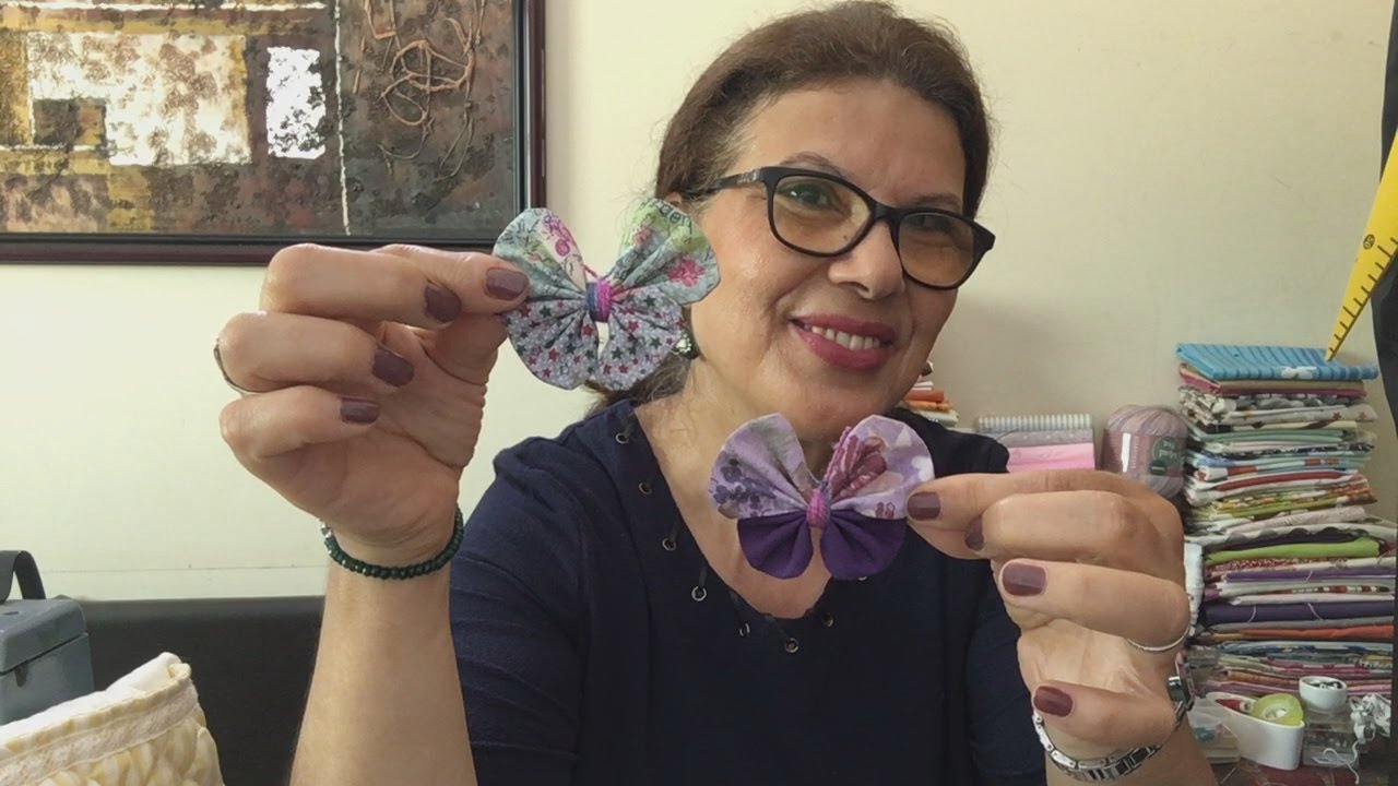 بابيون او فراشة من الثوب للتزيين / Papillon décoratif en tissu