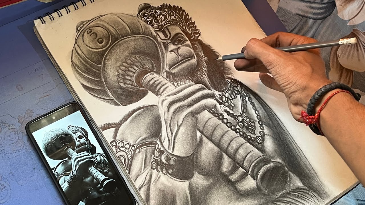 How to draw a hanuman ji || step by step tutorial for beginners ||
