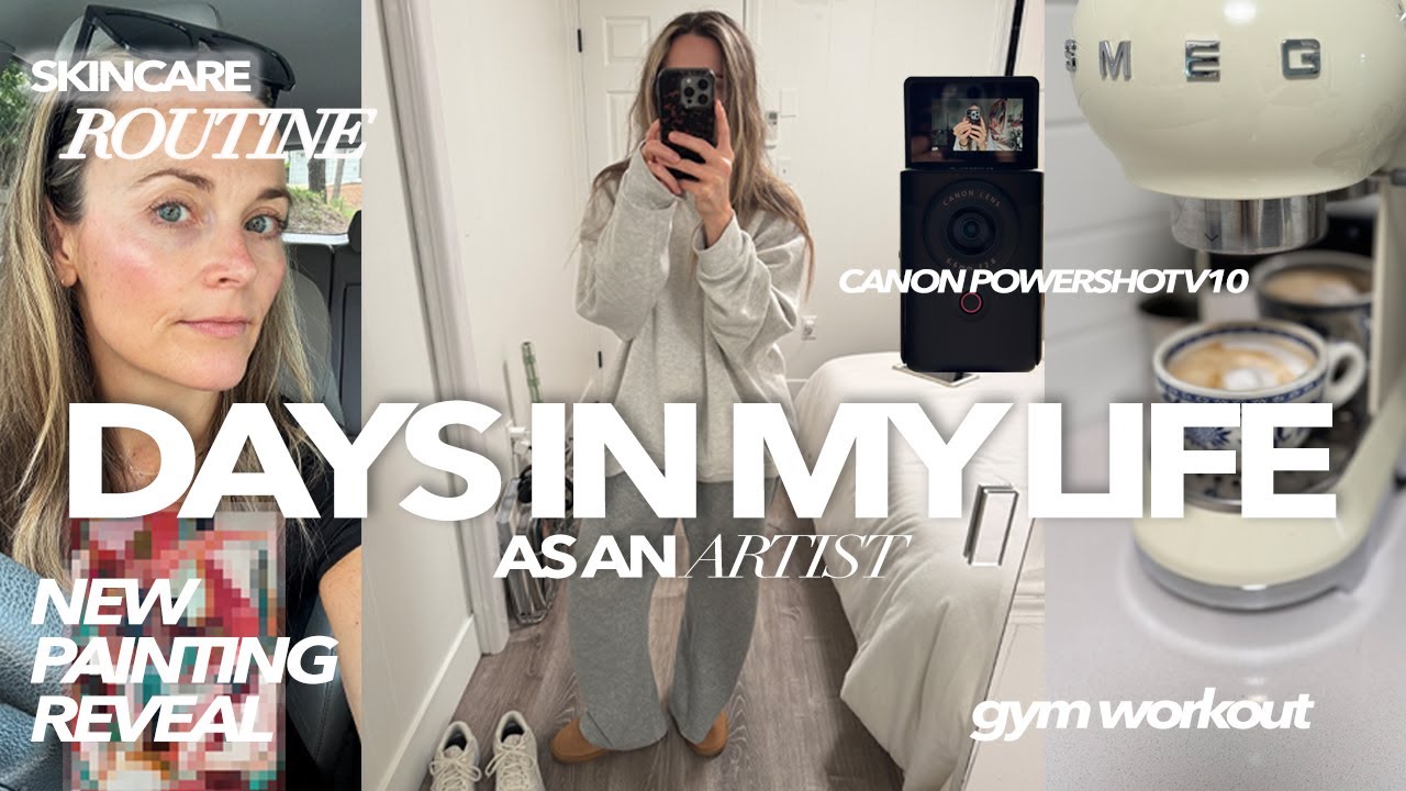 Becoming a Content Creator at 40, Custom Art for New Clients, Gym Workout + My Skincare Routine!!