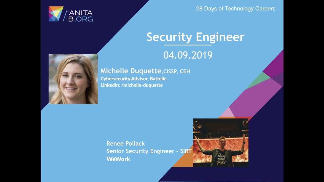 28 days of Tech Careers - Michelle Duquette and Renee Pollock - Cyber Security Engineer
