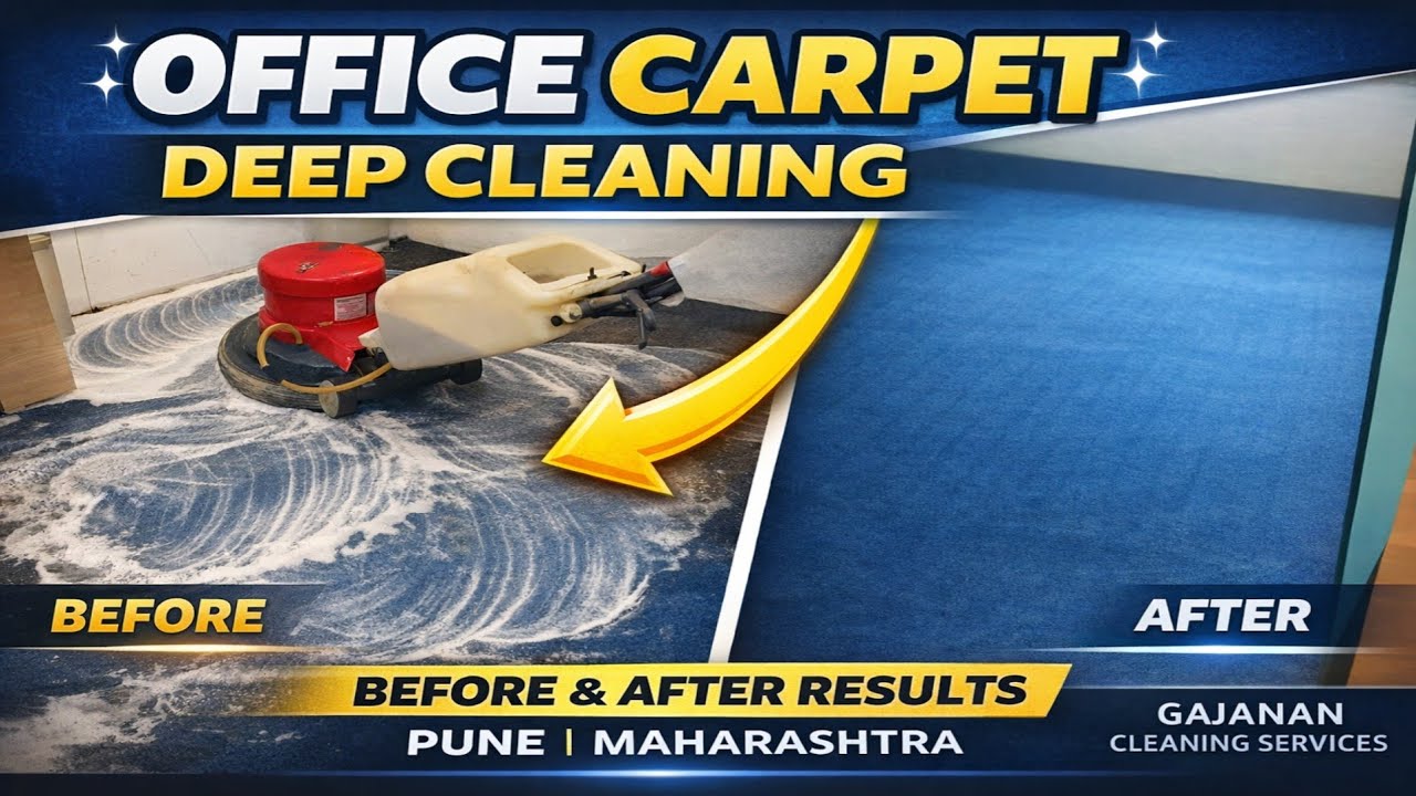 Office Carpet Deep Cleaning in Pune | Professional Carpet Shampoo Cleaning | Gajanan Cleaning
