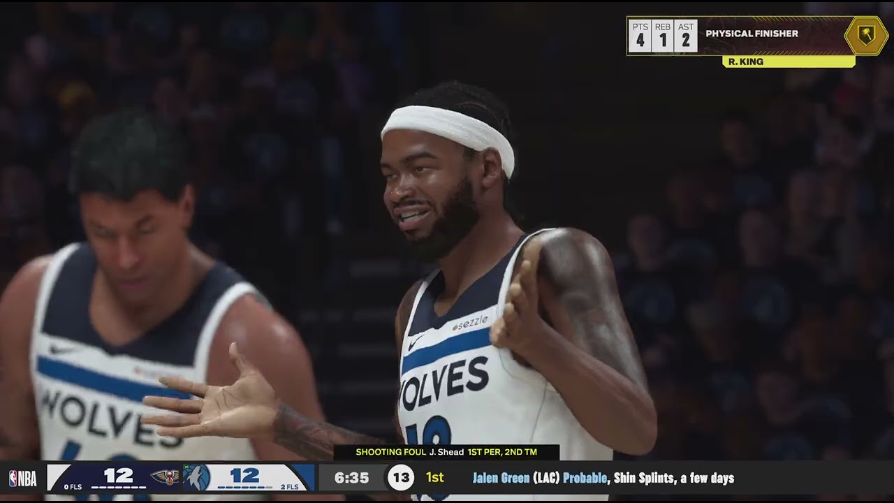 NBA 2K26 pelicans rebuild year 6 WCP round 1 game 4 pelicans wolves