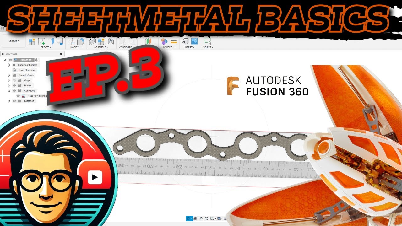 Transforming Images into Sheet Metal Models: Fusion 360 Sheet Metal Basics - Episode 3