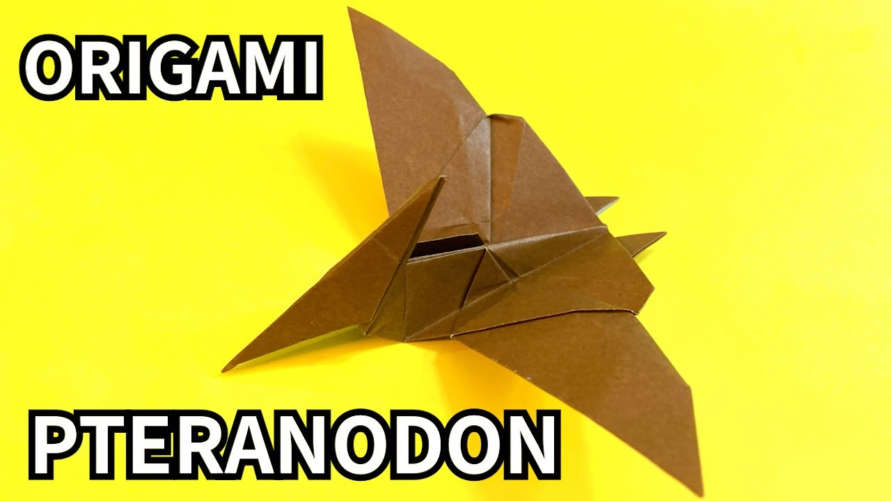 How to make an easy origami pteranodon（dinosaur）