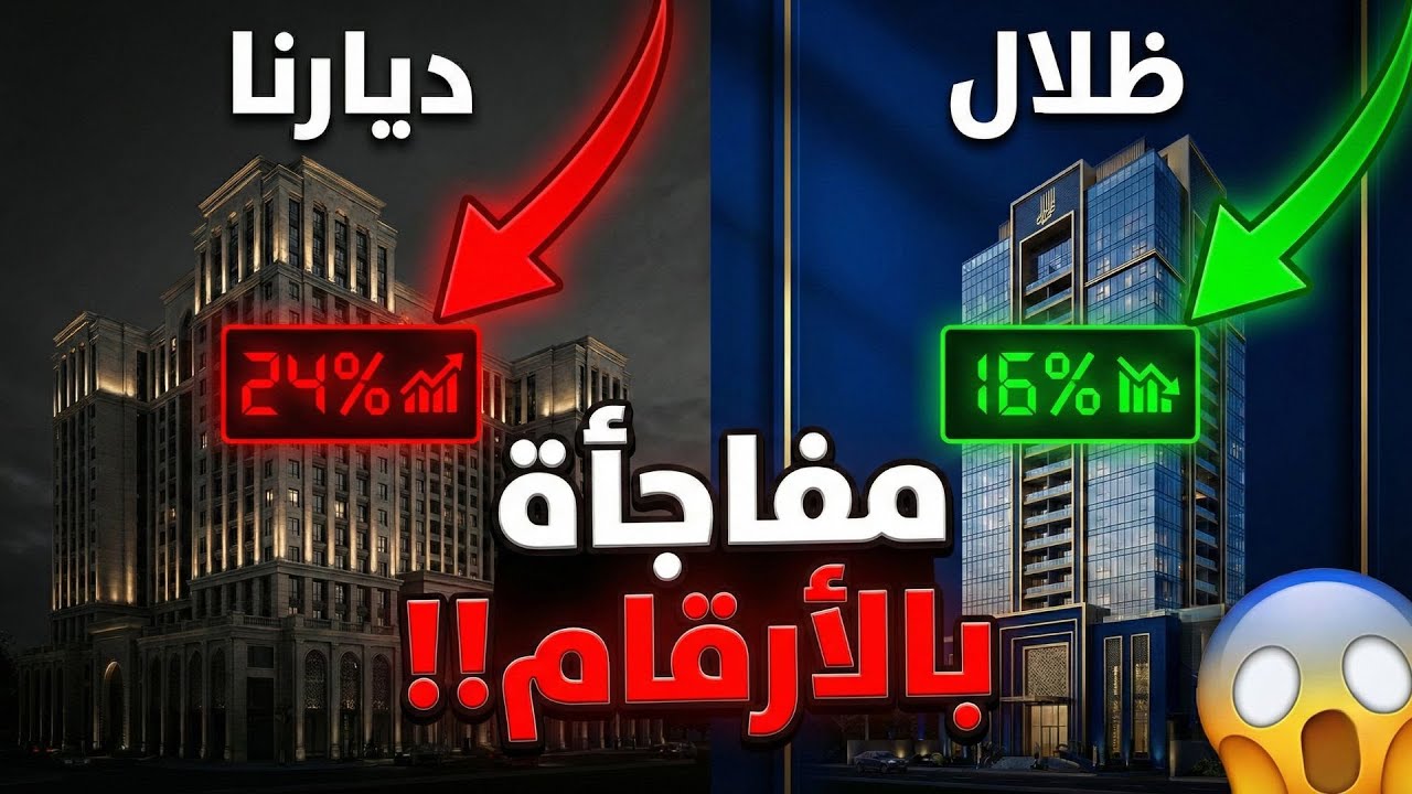 الفرق بين الاسكان الفاخر والمتوسط في الطرح الحالي بالارقام⁉️مقارنه فارقه بين مشروع ظلال وديارنا 🤔