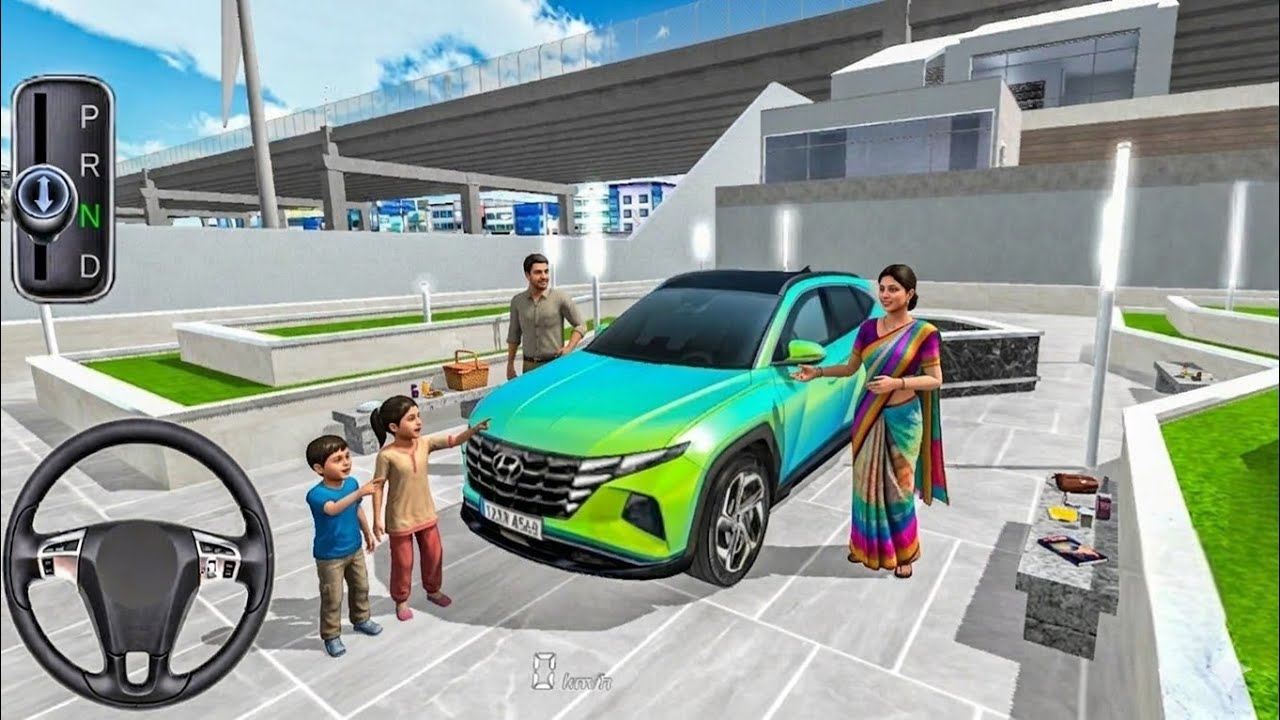 New Hybrid Car Hyundai Tucson Suv parking in Villa–3d driving class simulator 2026#cardriving 