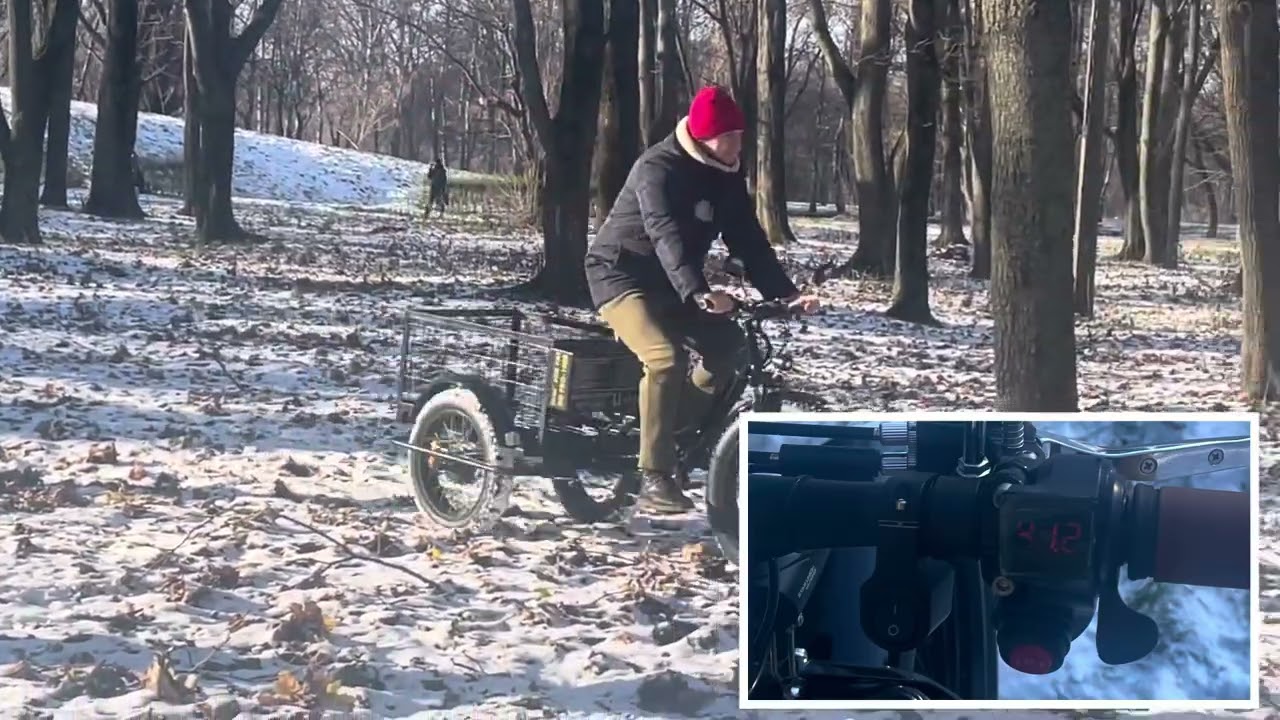Тест драйв електровелосипеда ТриколісногоTiras® JOB FAT 2420 PRO-1000 36V 50Ah