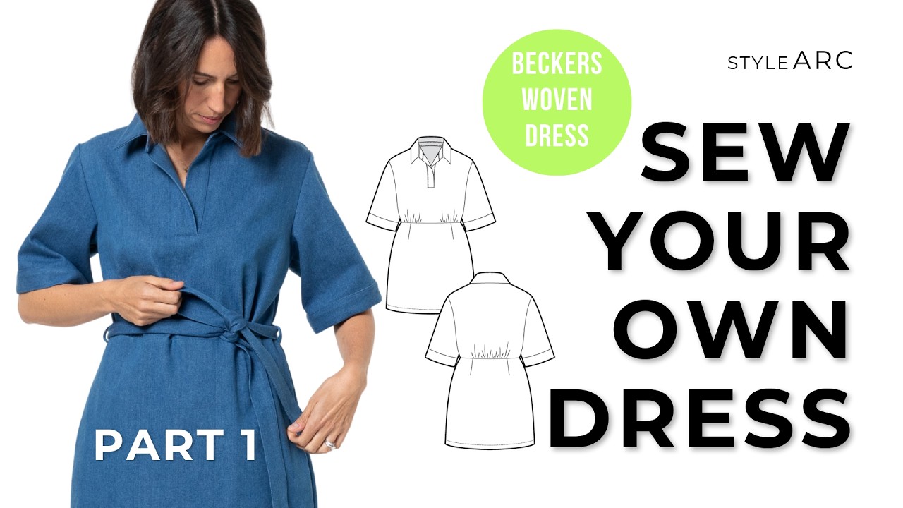 Style Arc | Beckers Woven Dress Sewing Tutorial Part 1 | Sew Along