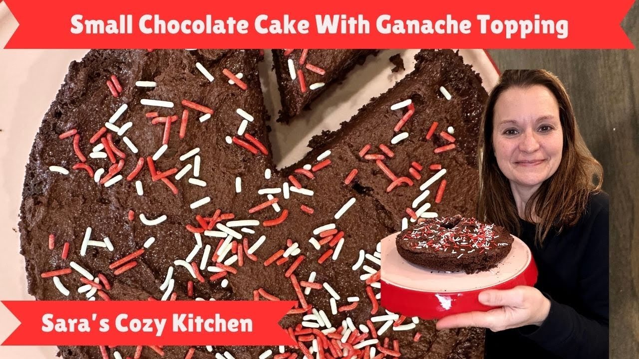 Small Valentine Chocolate Cake With A Ganache (Fancy Word for Easy Frosting) Frosting! (6 Inches)