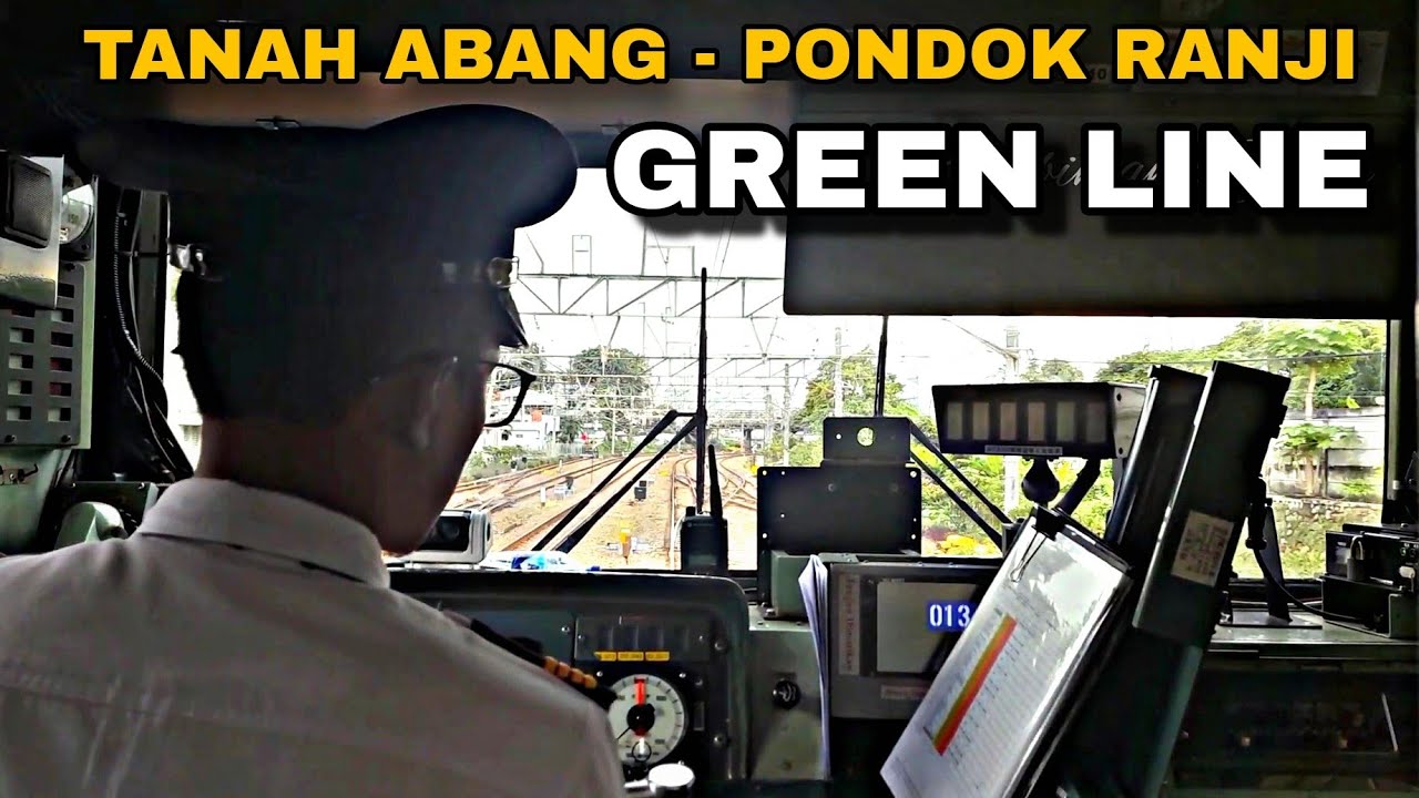 Tanah Abang - Pondok Ranji | Train Cab Ride Indonesia